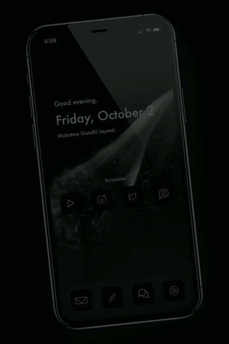 interface de app moderna em um celular